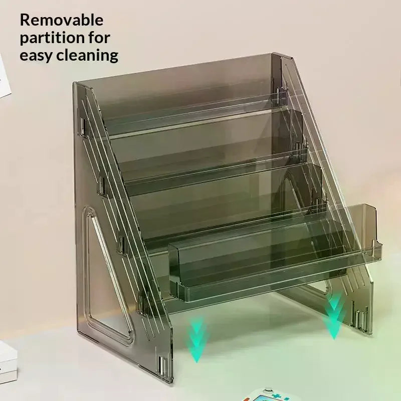 3 4 5 Tier Large-capacity Acrylic Desk Divider Watercolor Pencil Qme