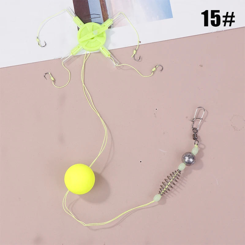 Fishing Bait Cage Tackle Anti Winding Float Line Group Feeder Sinker Qme 7