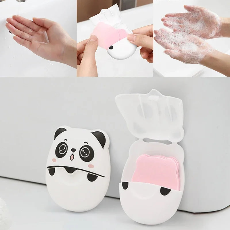 20/50pcs Travel Portable Soap Paper Disposable Hand Soap Cleaner Bath Washing Hands Clean Scented Slice Mini Paper Soap Qme