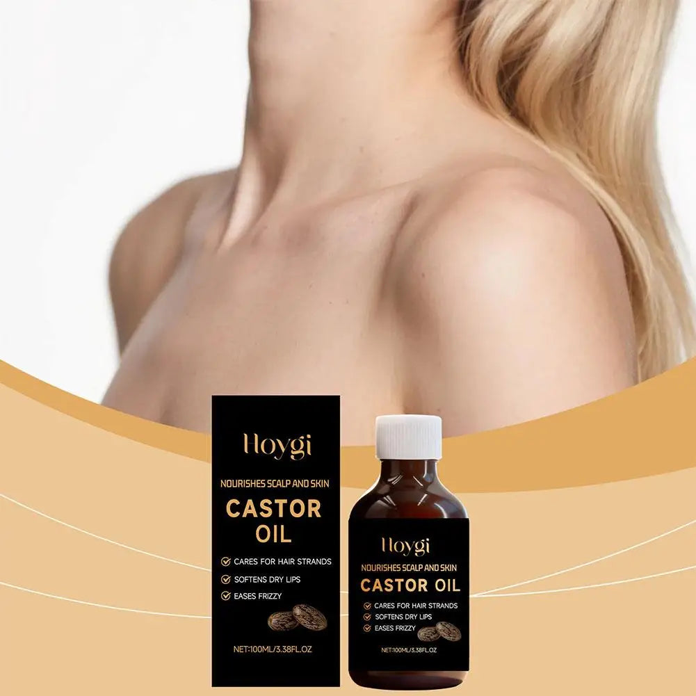 Body Care Essential Oil Castor Seed Lightweight Nourishing Skin Hydrate Eases Frizzy Softens Skins Non-greasy Nursing Hair Serum Qme