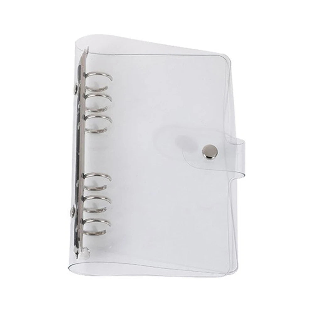 Travel Ledger Seal Punch Card A5/A6 Notebook Transparent Loose-Leaf Pvc Shell Ledger School Office Qme A6