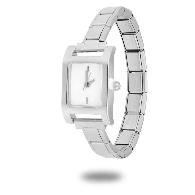 Fashion Women's Stainless Steel Square Triangle DIY Watch Bracelet
