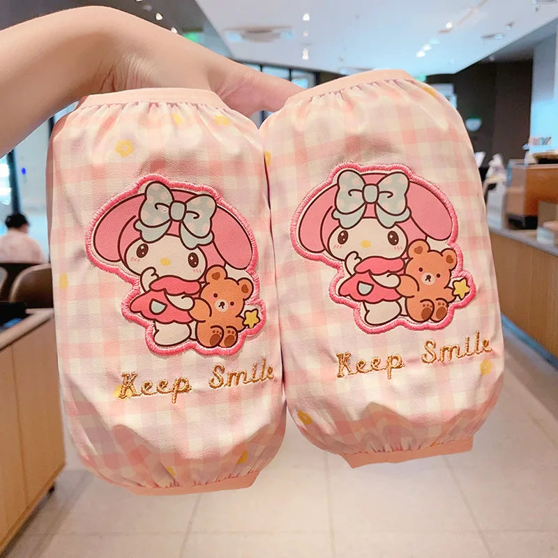 Hello Kitty Kuromi Waterproof Sleeve Covers New Cute Cartoon-Style Stain- and Dirt-Resistant Sleeve Covers Qme 6 About 22 cm lon