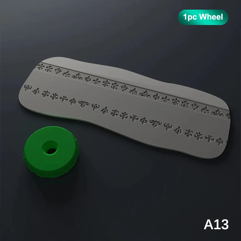 Clay Stamp Roller Ceramic Texture Wheel Geometric Flower Patterns DIY Clay Tools Body Painting Stamps Durable Art Decor Qme A13