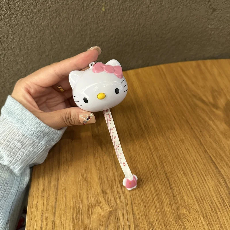 Hellokitty Cute Cartoon Soft Tape Measure Retractable Soft Tape Measure for Body Measurements Circumference Tape Measure Qme