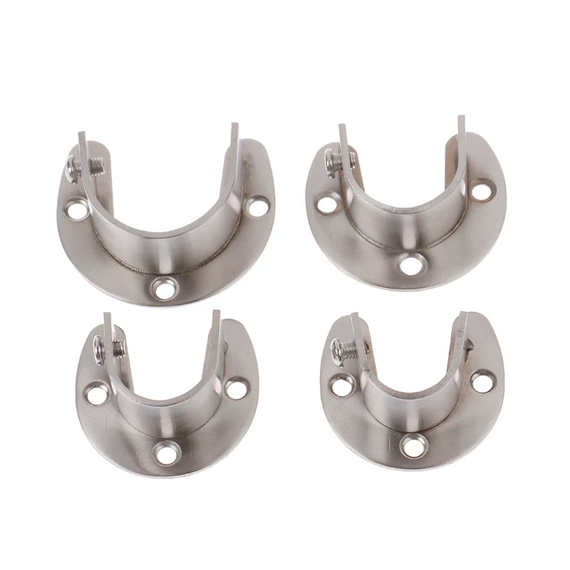 19 22 25 Wardrobe Bracket Stainless Steel Rod Socket Flange Holder Qme