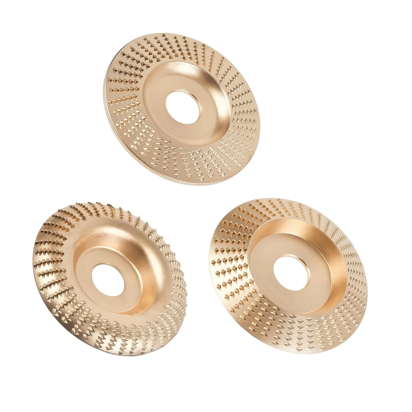 3Pcs Angle Grinder Polishing Pads Tungsten Carbide Grinding Wheel for Material Removal Wood sanding Shaping Carving and Cutting Qme One Size C