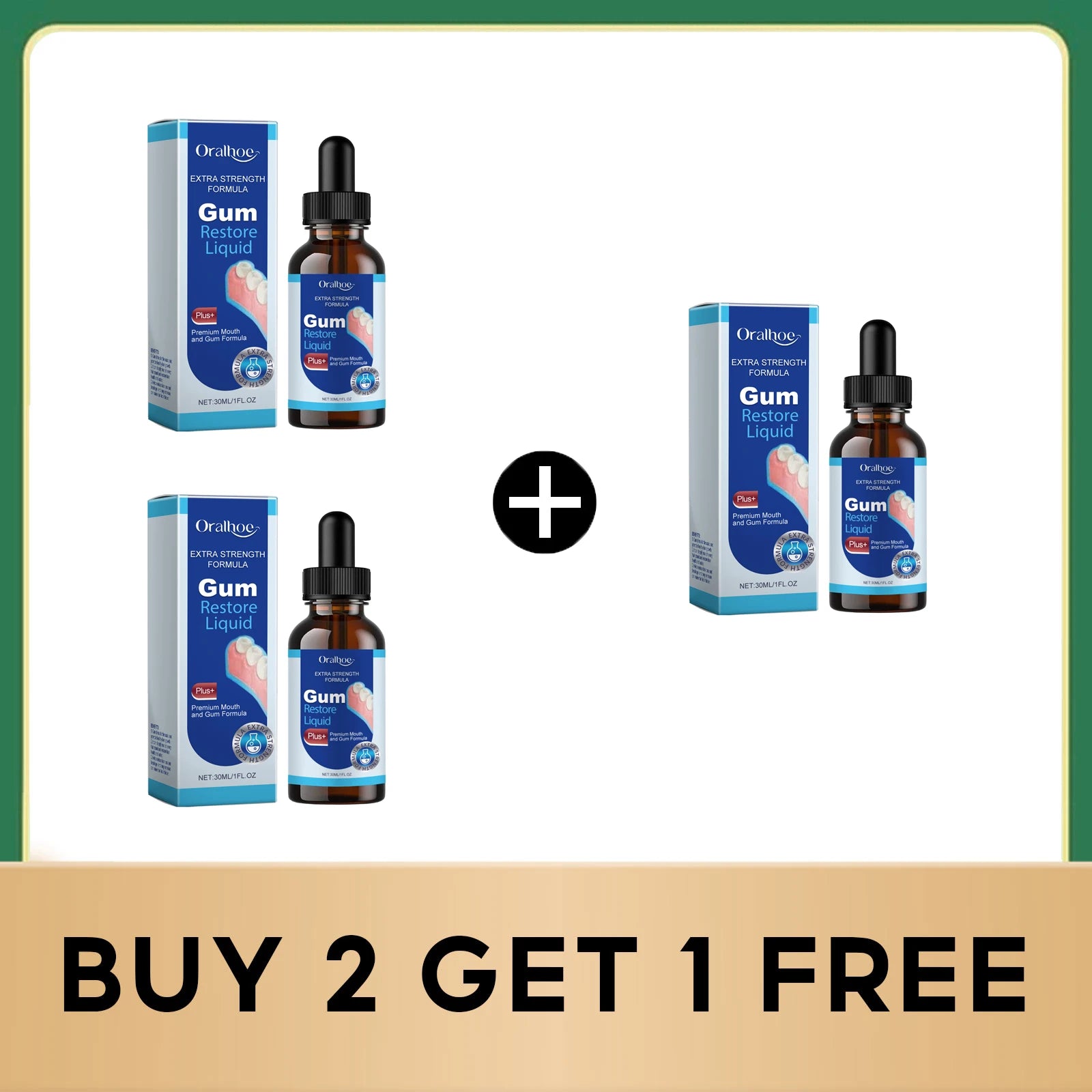 Gum Repair Serum Relieve Gingival Swelling Improve Tooth Sensitivity Removal Odor Reduce Yellow Stain Whiten Mouth Care Liquid Qme Buy 2 get 1 free Combo adults