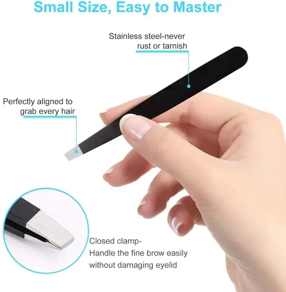 Tweezers Professional Stainless Steel Men Women Precision Eyebrow Qme