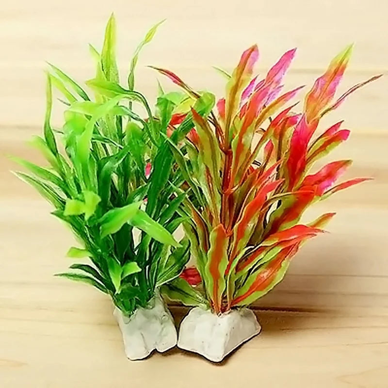 Plastic Non-toxic Simulation Aquatic Grass Artificial Plant Aquarium Landscape Plants Fish Hiding Fish Tank Decoration Qme
