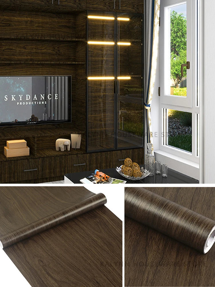 Wood Contact Paper Wallpaper Peel Stick Light Grain Stickers Cabinets Qme Wood Grain 00003 10mx45cm