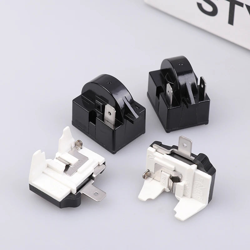 1Pc Refrigerator Compressor PTC Start Relay Refrigerator Starter Overload Protector 1/2 Pin 15 1/6H Replacement Protector. Qme