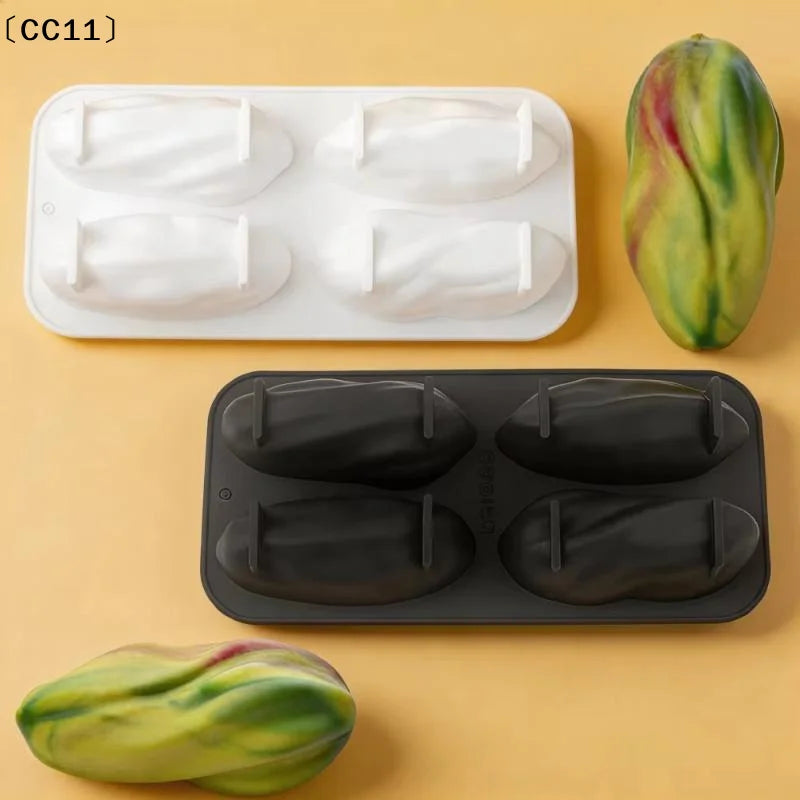 Chocolate Dessert Pudding Baking Mold 4 Cavity Pistachio Mousse Cake Qme