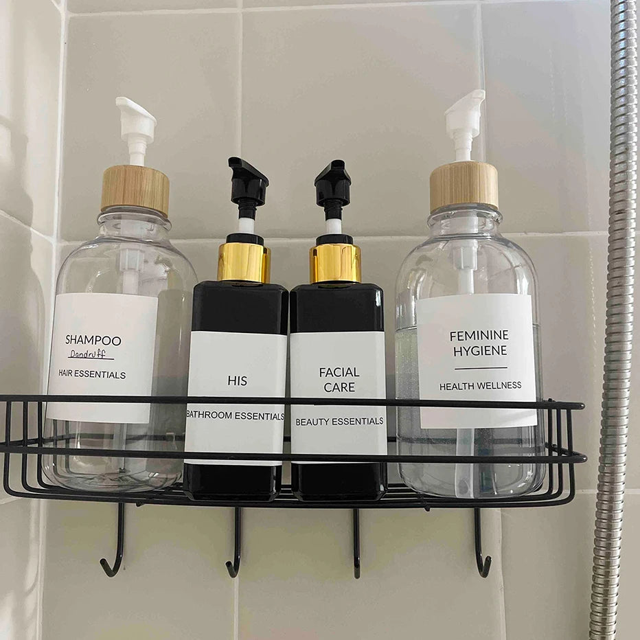 Bathroom Classification Label Sticker Travel Shampoo Bottles Hand Soap Conditioner Waterproof Labels Cosmetic Label Sticker Qme