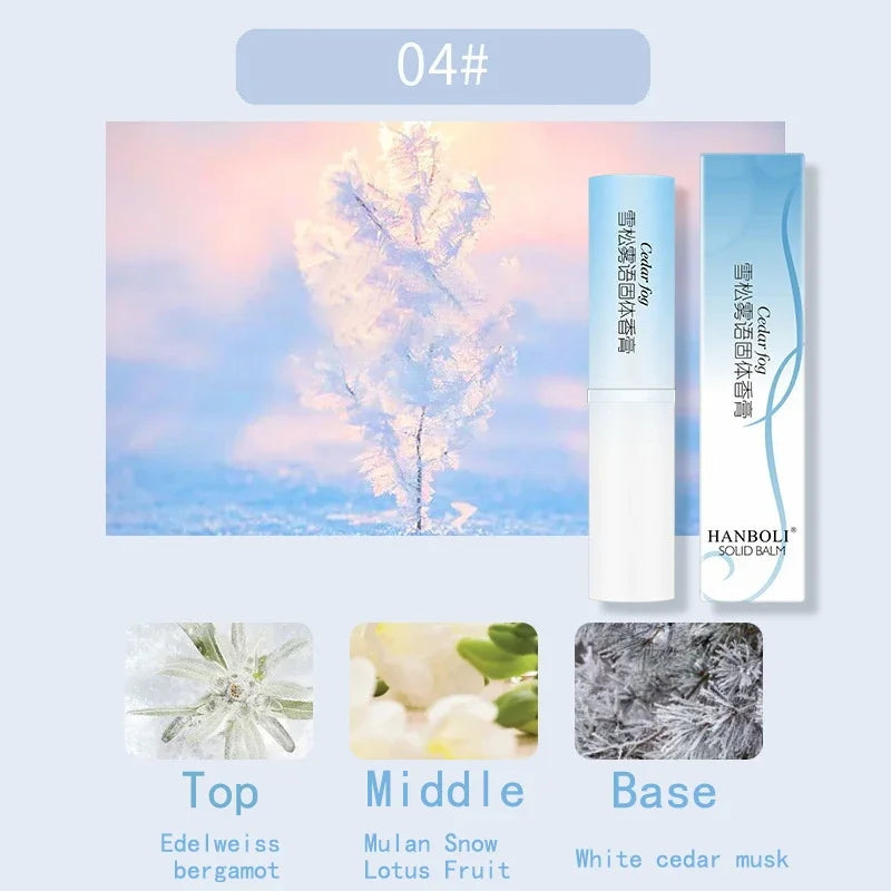 Faint Scent Solid Perfumes Balm Stick for Women Men Anti-perspirant Long Lasting Fragrances Pen Portable Easy-To-Use Deodorants Qme 1Pcs B04