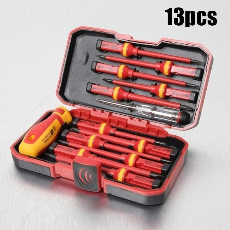 Electrician Repair Tools 1000V Changeable Insulated Screwdrivers Qme 13 IN 1 Set