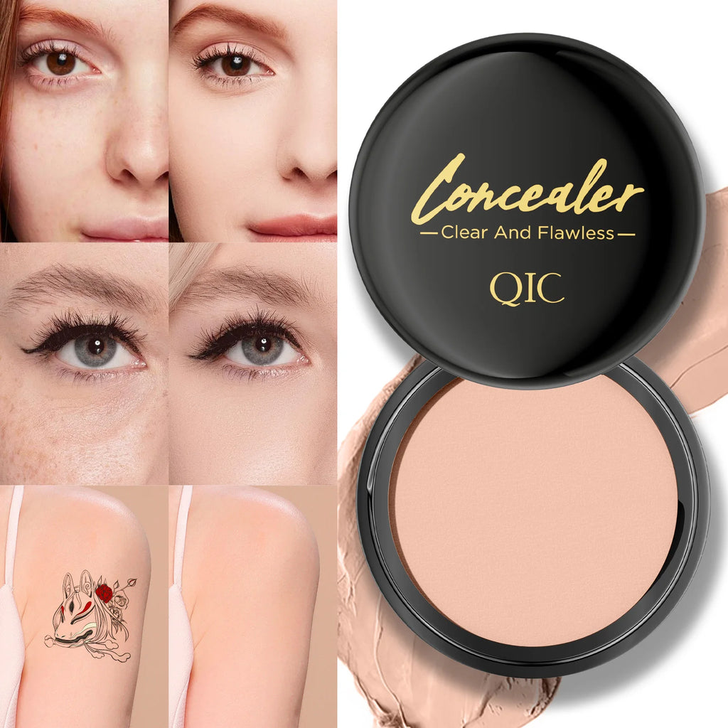 Waterproof Full Coverage Concealer for Tattoos, Scars - Natural Finish Foundation for All Skin Tones & Types Qme
