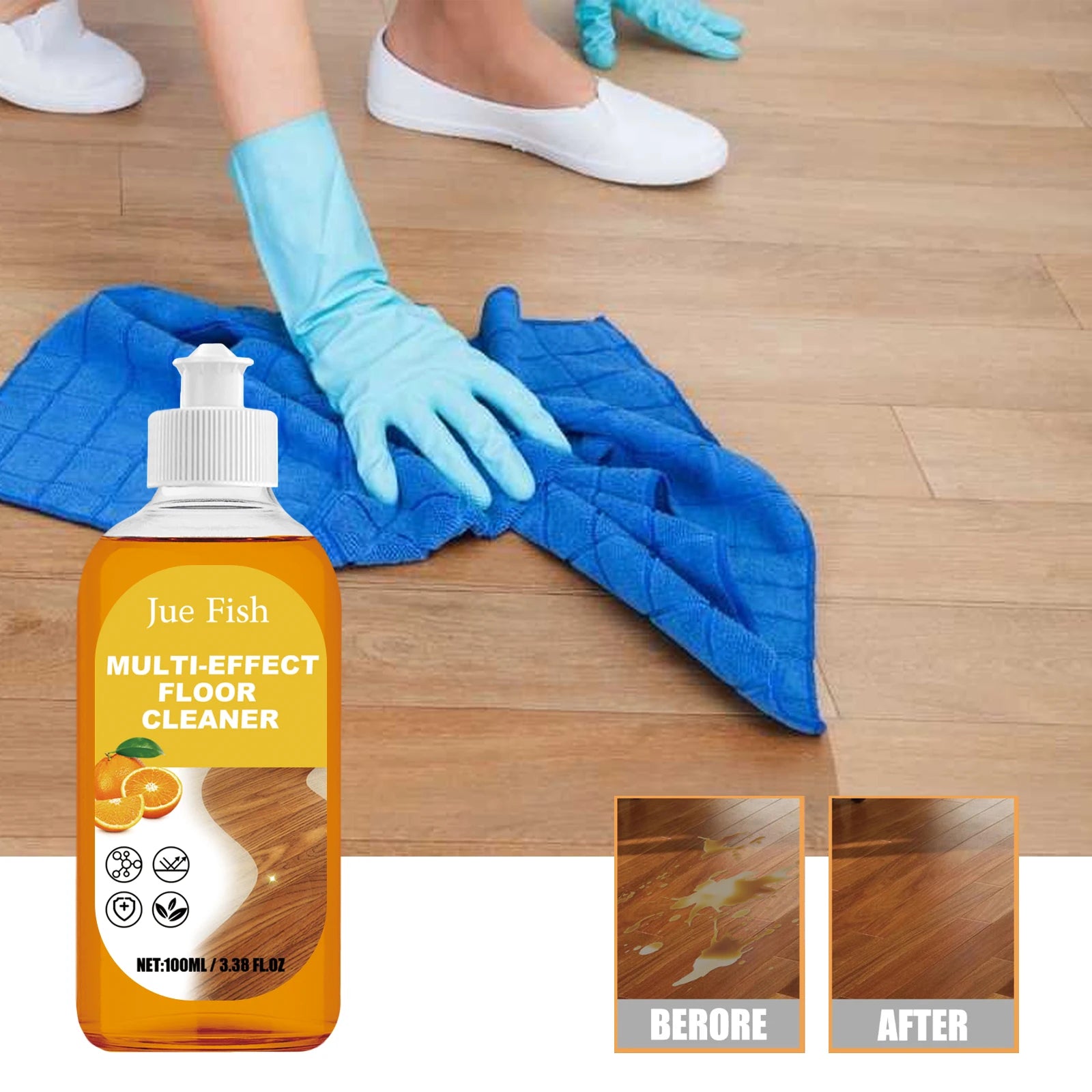 Wood Floor Brightening Cleaner Wood Stain Remover Floor Cleaning Polishing Liquid Repair Scratch Decontamination Floor Cleaner Qme