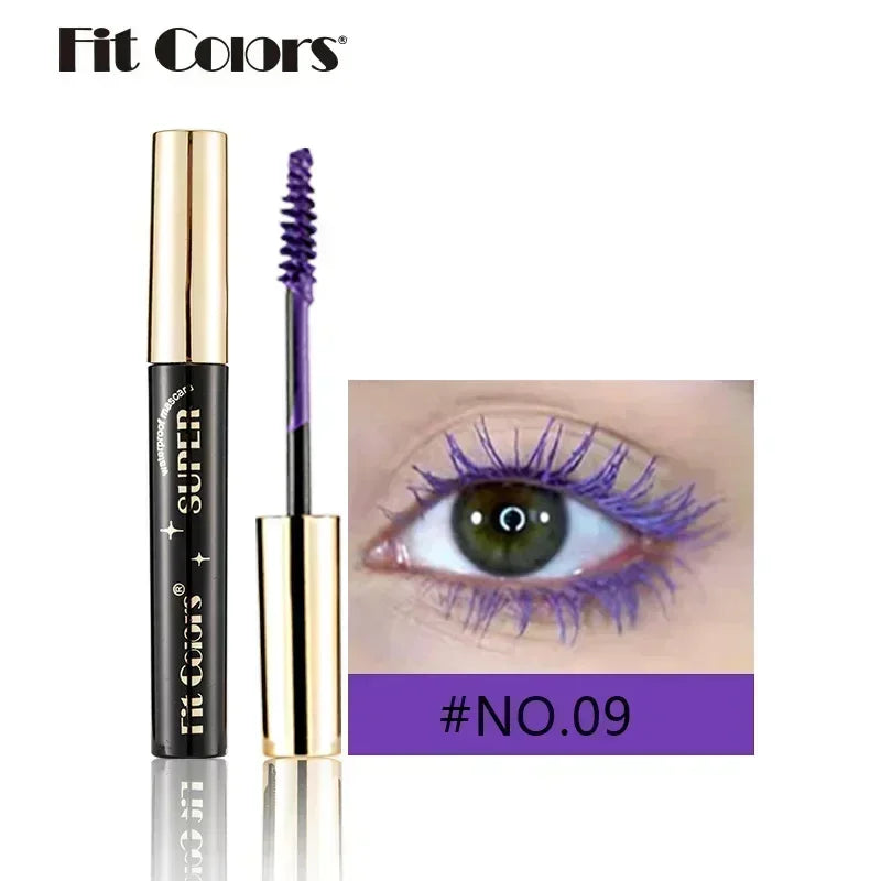 5D Silk Fiber Mascara Lash Color Mascara Waterproof 14 Colors 3D Mascara Eyelash Extension Thick Lengthening Eye Lashes Cosmetic Qme 09
