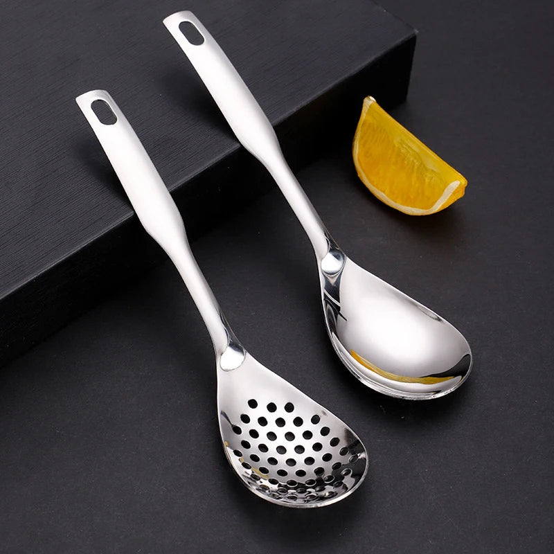 1Pc Stainless Steel Kitchen Spoon With Holes Cuisine Caviar Builder Roe Sauce Strainer Spoon Durable Kitchen Cooking Gadgets. Qme