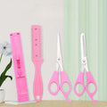 4Pcs DIY Hair Cutting Tool Set Straight Thinning Hair Scissors Hair Bangs Clip Hair Cutting Comb Household Barber Hairdressing Qme 4Pieces set