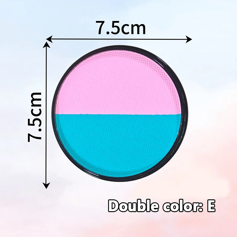 Multicolor Watercolor Face Paint Dual-tone Easy Wash Water-based Body Qme E