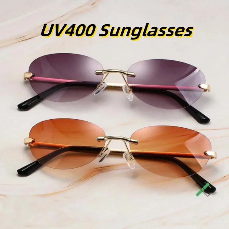 New Luxury Brand Designer Small Frame Cat Eye Sunglasses Women Vintage Fashion Sun Glasses Popular Punk Sexy Ladies Shades UV400 Qme