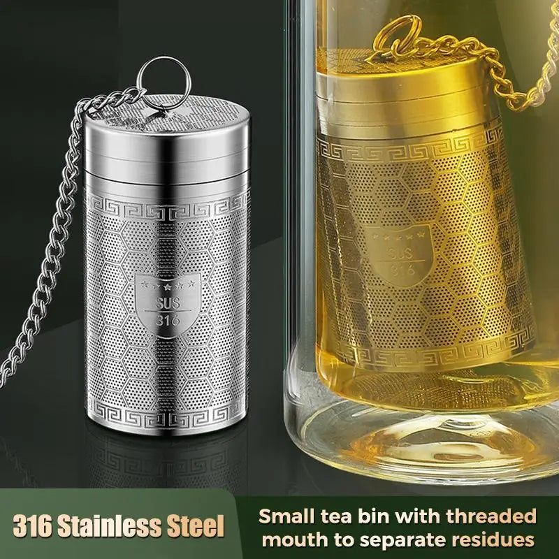 316 Stainless Steel Tea Infuser With Ultra Fine Mesh Extender Chain For Home Office Travel Brewing Loose Leaf Tea Qme