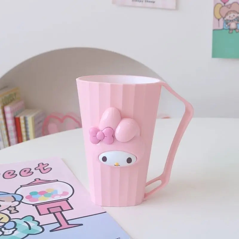 Kuroomi Mouthwash Cup Cinnamon Dog Cup Toothbrush Cup Minimalist Couple's Bathroom Cup Set Qme 3
