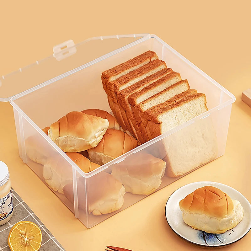 Cake Containers Airtight Box Refrigerator Clear Kitchen Bread Qme