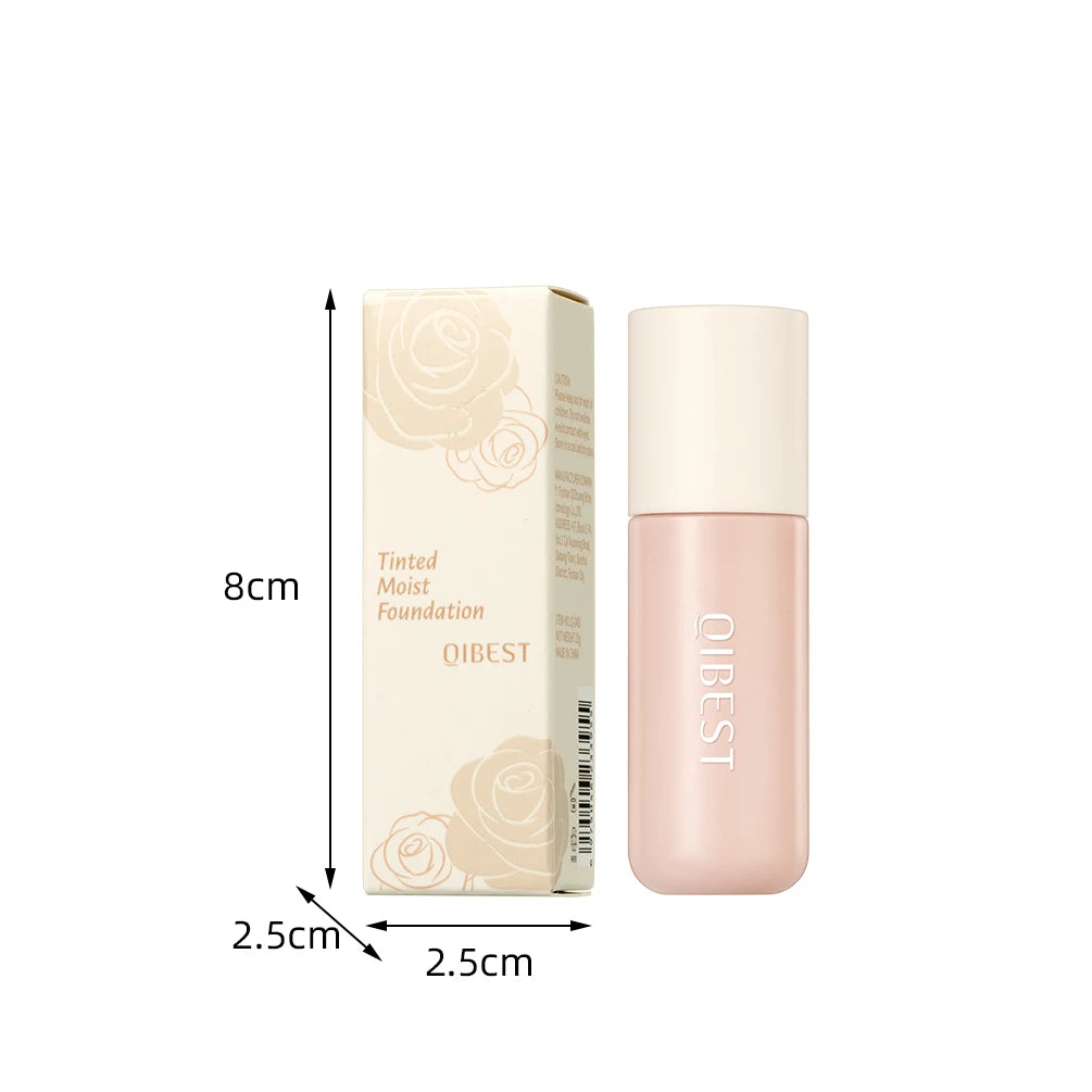 QIBEST Liquid Foundation High Coverage Waterproof Face Concealer Base Cream Lasting Oil-Control Professional Makeup For Women Qme