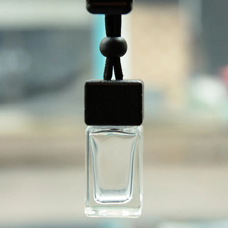 Air Freshener Scent Perfume Bottle Ornament Pendant Square Cap Empty Qme