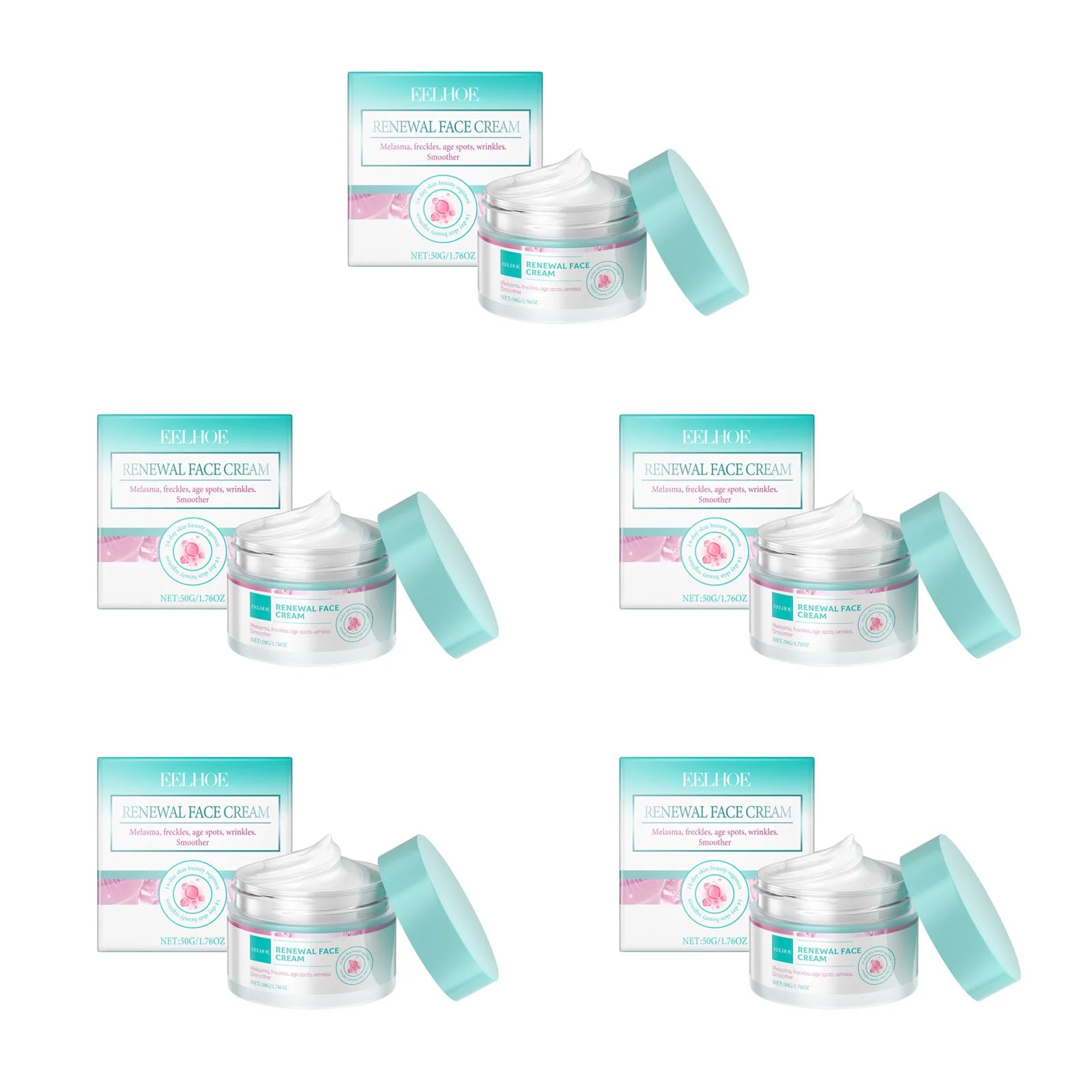 Collagen Firming Facial Cream Renewal Deep Nourish Reduce Dark Spots Freckles Brightening Smooth Skin Lifting Firming Cream Qme 5 x 50g Boxed