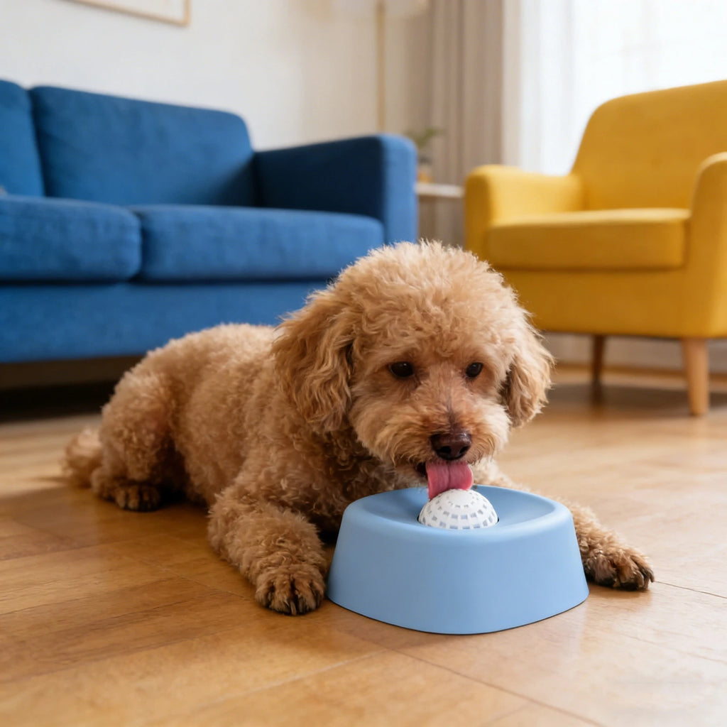 Dog Slow Feeder Lick Bowl Licking Ball Anti Spill No Mess Liquid Treat Dispenser for Yogurt Bone Broth Pet Feeding Toy Dogs Qme