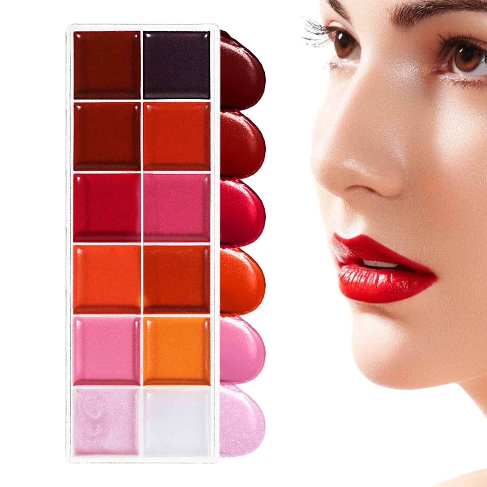 Lip Gloss Palette 10 Colors Jelly Cream Smooth Glosses Tonedd Frozenn Qme