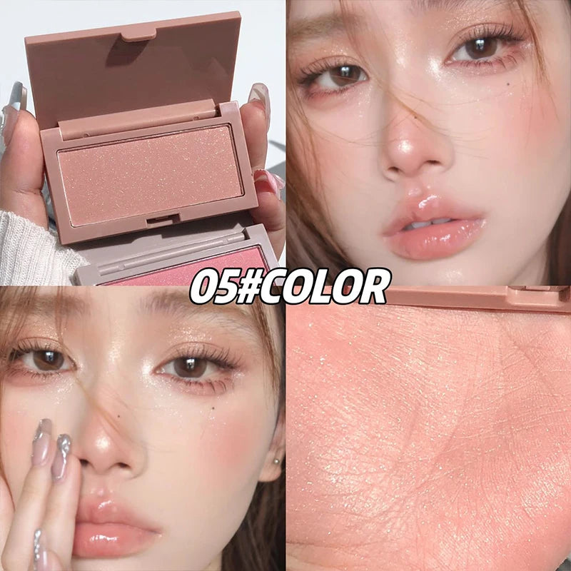 CACE Monochrome Blush Cream Palette Lasting High Pigment Face Blusher Powder Cheek Tint Rouge Natural Makeup Contouring Shadow Qme 05