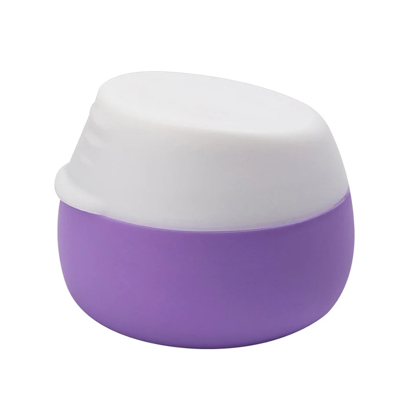 Lid Cosmetic Face Body Hand Cream Pill Box Mini Travel Jewelry Powder Qme Purple