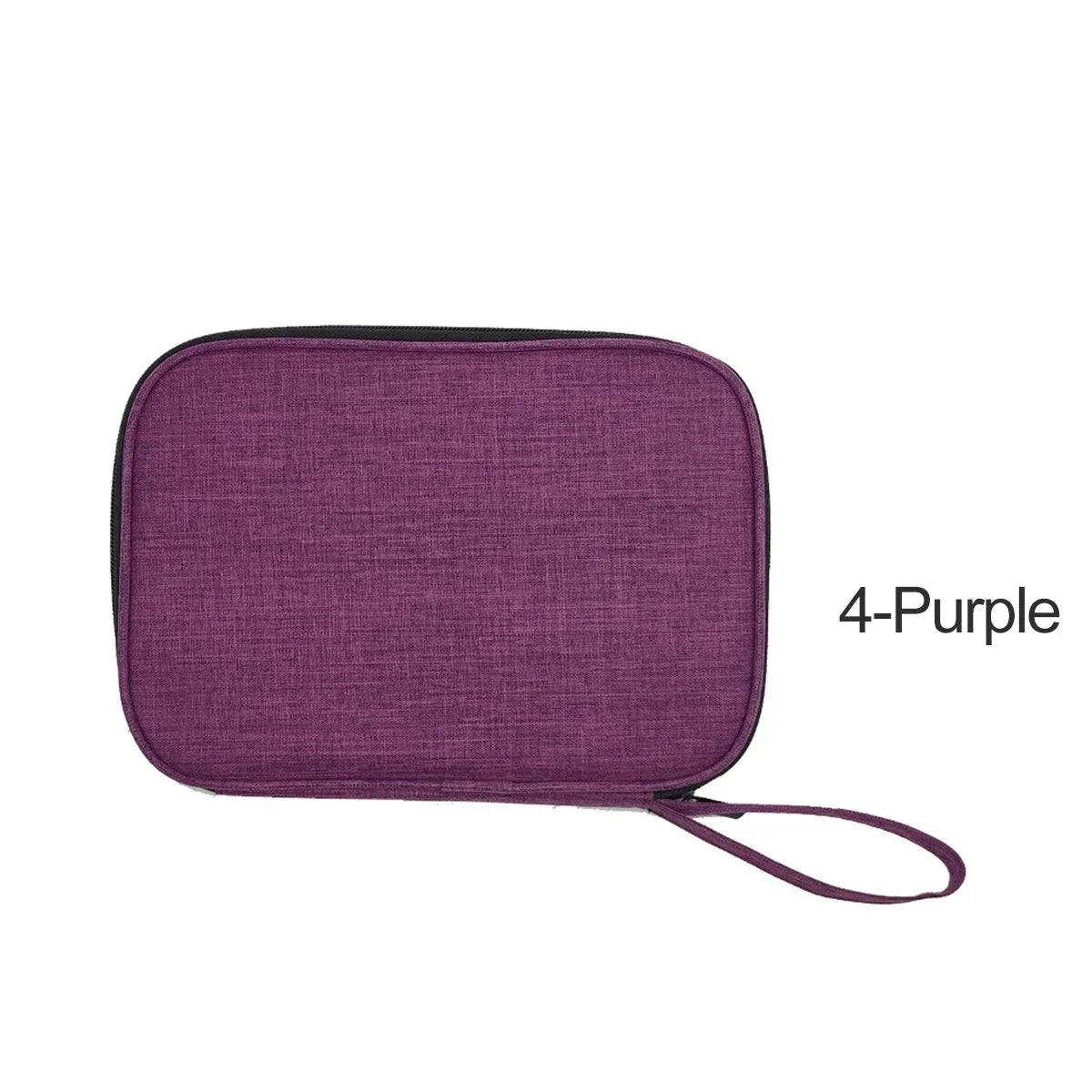 bag Multifunction Travel Carrying for Watch Strap Storage Bag Pouch Portable Case Box for Data cable 300D waterproof fabric Qme Purple