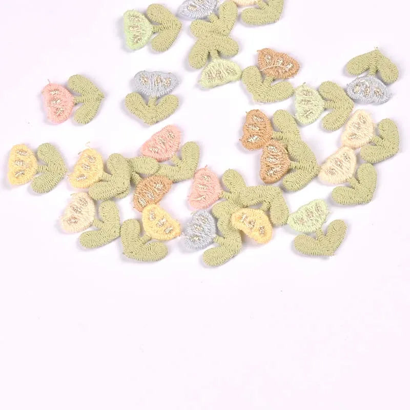 20pcs 16x17mm Assorted Color Tulip Embroidered Appliques,Sewing Decoration DIY Clothes Hair Accessories No Glue cp3854 Qme