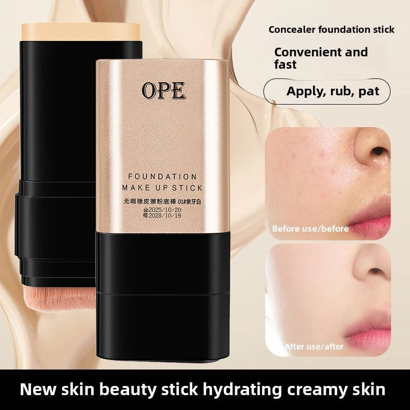 Double-ended Foundation Stick Velvety Moisturizing Light Coverage Qme