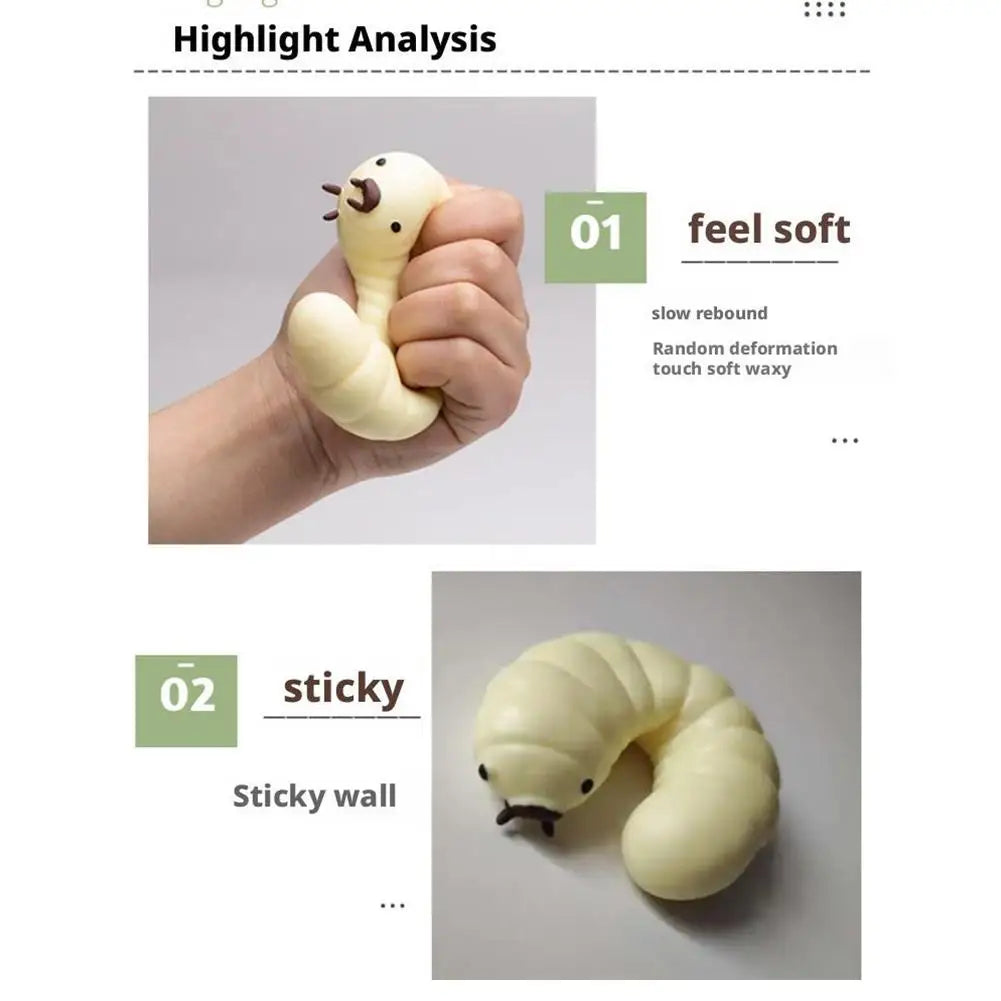 Soybean Bug Pinching Fun Worm Funny Kneading Fidget Sensory Play Qme