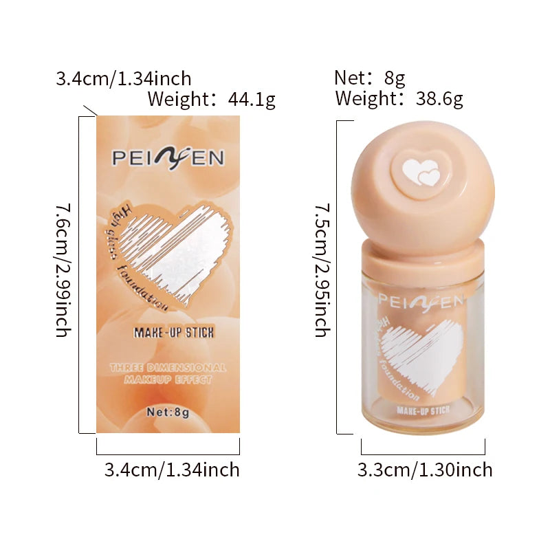 Gloss Foundation Make-up Makeup Stick Moisturizing Long-term Coverage Qme