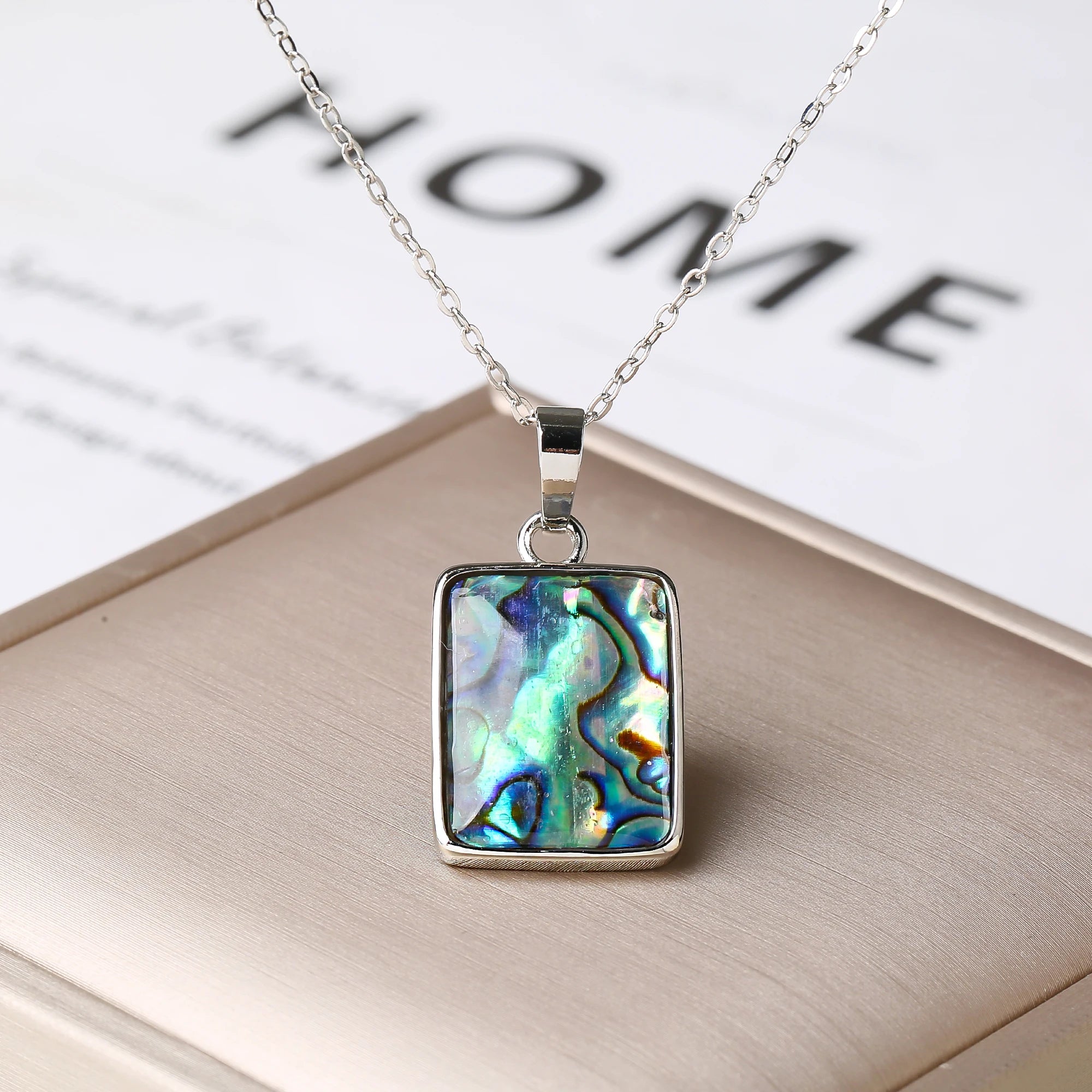 High Quality Abalone Shell Pendant Necklace Silver/Gold Waterdrop Heart Shell Choker Fashion Beach Party Jewelry Women Gift Qme 9