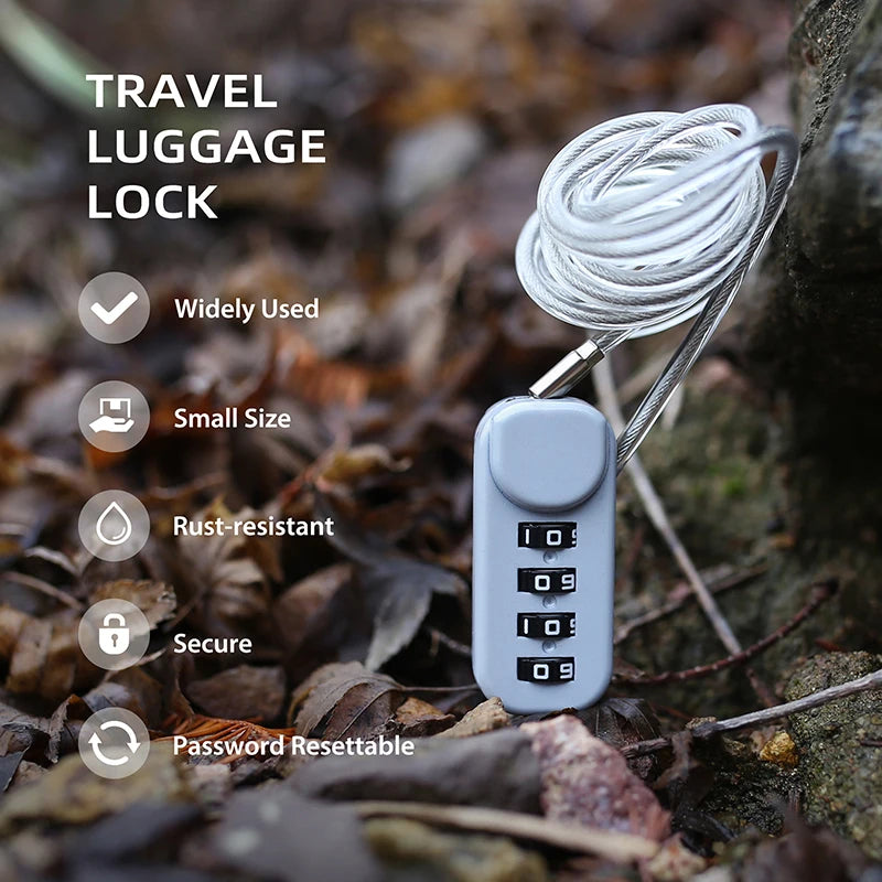 Luggage Zipper Bag Backpack Suitcase Drawer Locks 4 Digit Combination Qme