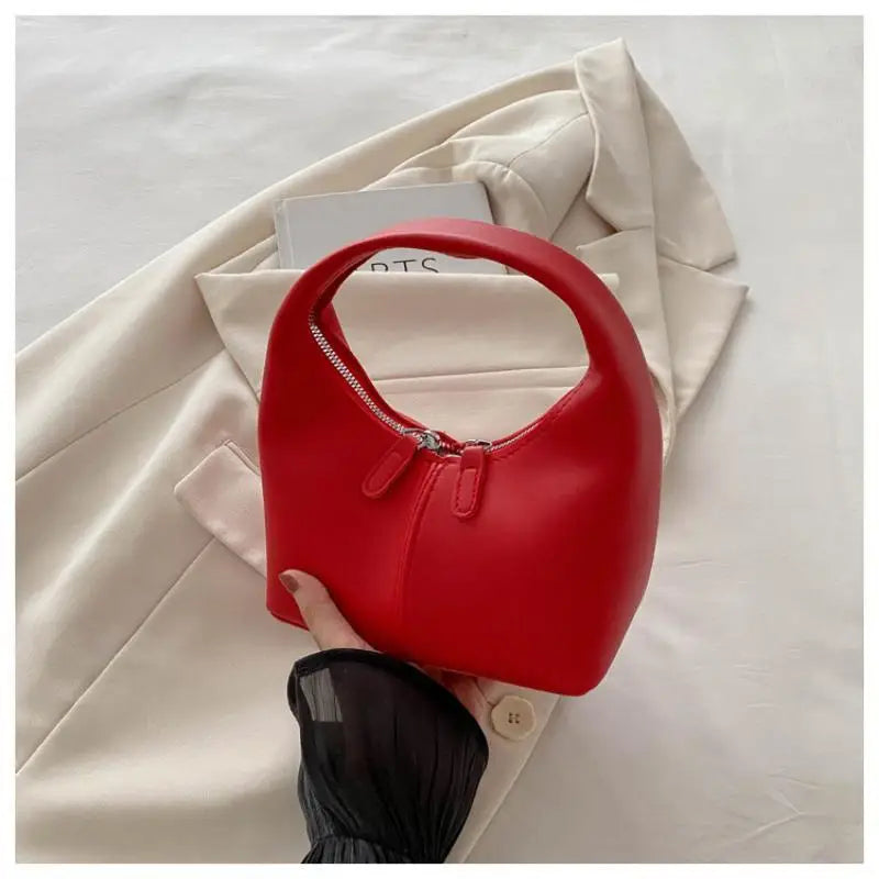Mini PU Leather Hobo Top Handle Bag With Zipper Closure Multiple Color Choices For Daily Use Shopping Weekend Trips Qme A3
