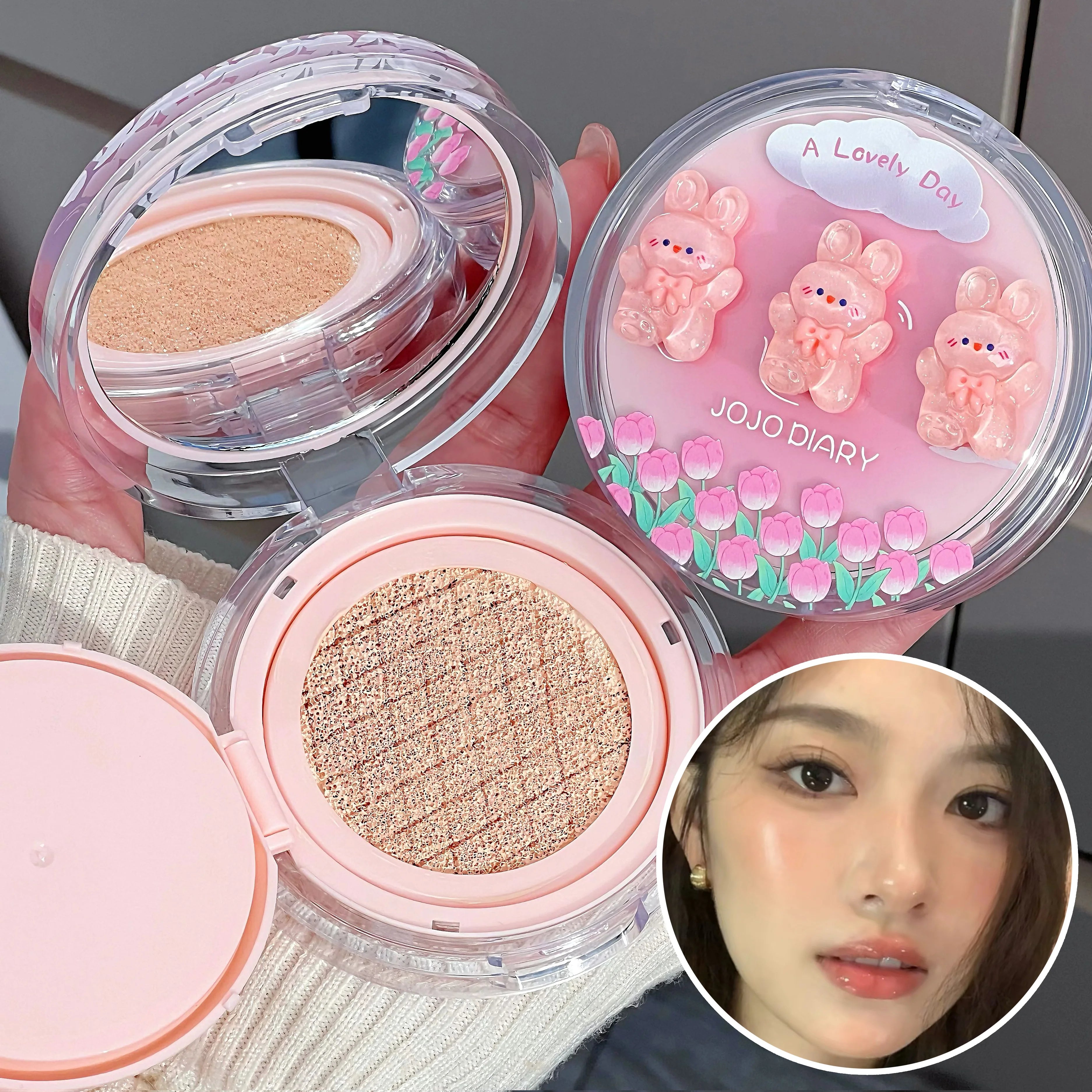 JOJO DIARY Moisturizing Concealer BB Air Cushion Cream Atural Qme