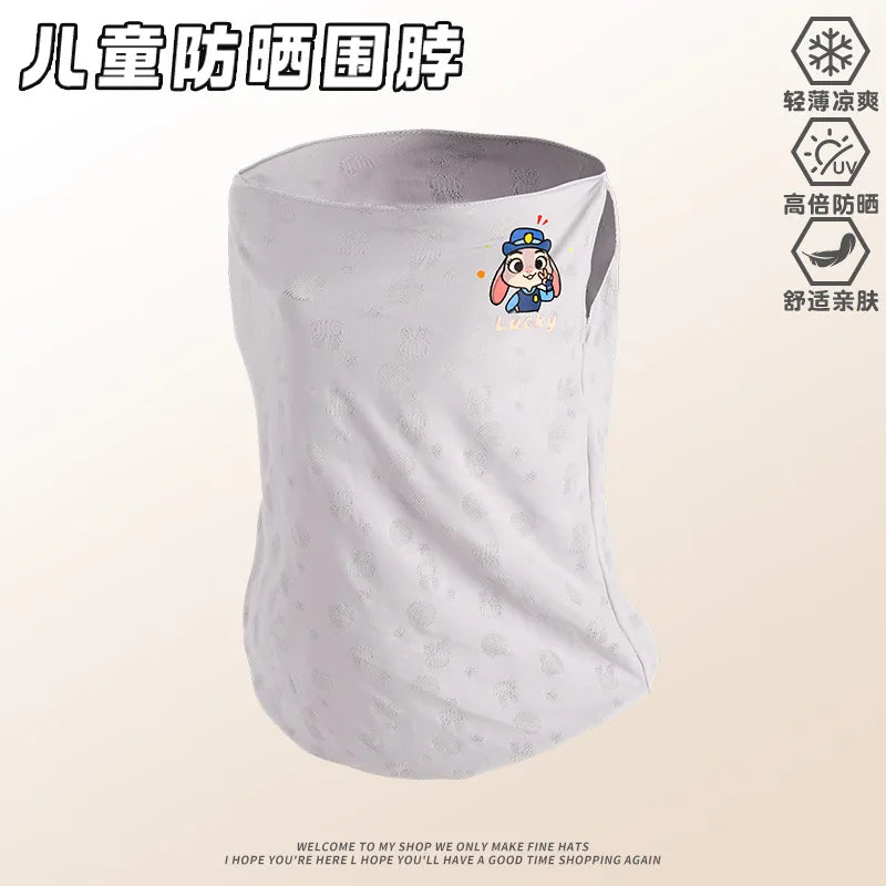 Melody Kuromi Sun Protection Face Mask Lightweight, Breathable Ice-Silk Sun Protection Mask for Students UV-Protective Mask Qme 21