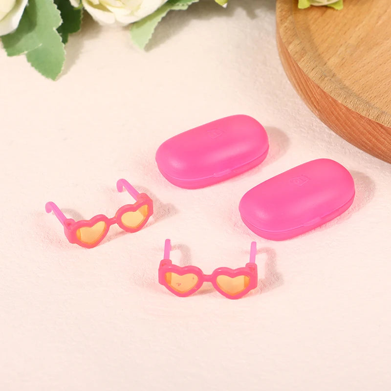 Dollhouse Mini Glasses Case Doll Bulk Toys Drip Glue Mobile Phone Qme