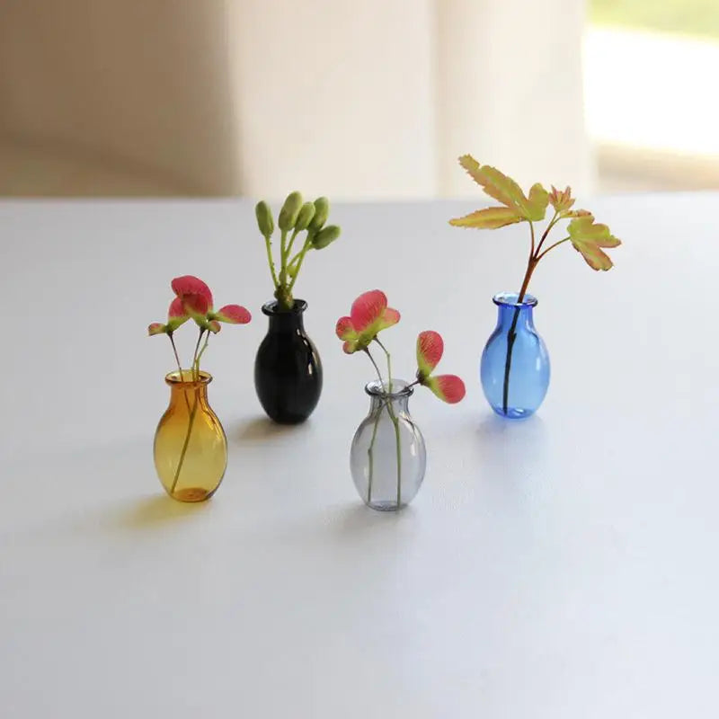 Fridge Magnets Place Flower Arrangements Decoration Mini Glass Vase Qme
