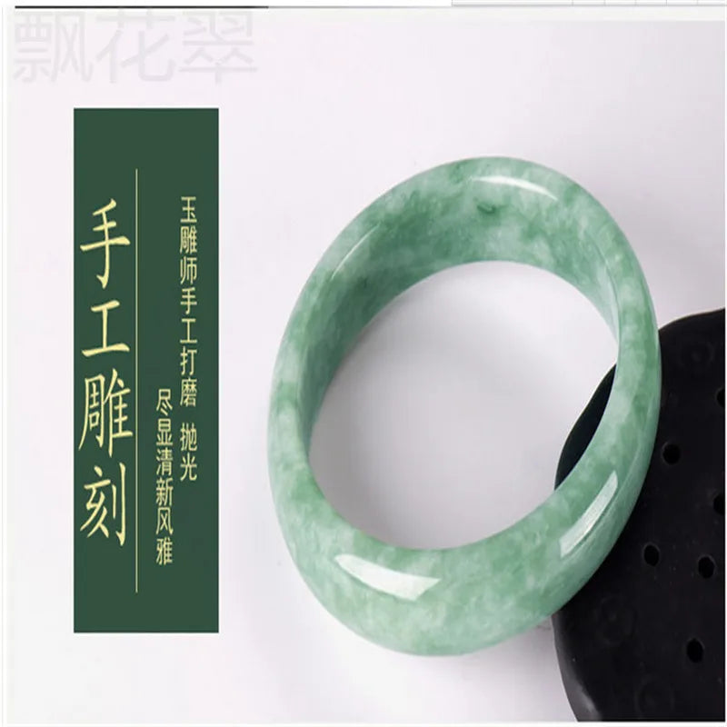 Real Grade A Natural Jade Bangle Women Healing Jewelry Genuine Chinese Jades Stone Bangles Jadeite Bracelet Girlfriend Mom Gifts Qme